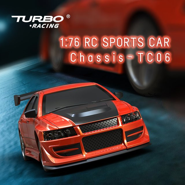Turbo Racing C76 Flachbahn-Rennwagen, ferngesteuertes Modellauto, 1:76 - Bild 1