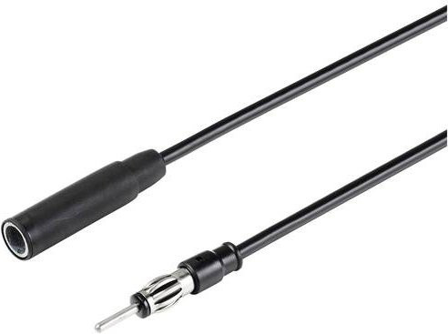 Renkforce Auto-Antennen-Verlängerungskabel DIN 150 Ohm Schwarz RF-5087926 Länge: 1 m - Bild 1