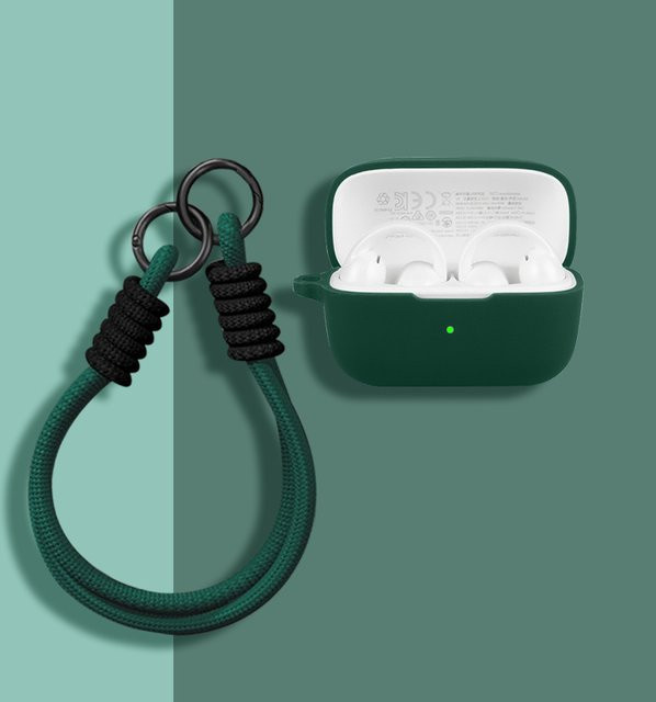 Stoßfeste Silikon-Schutzhülle für Anker Soundcore C50i Bluetooth-Kopfhörer in Weiß und Grün - Bild 1