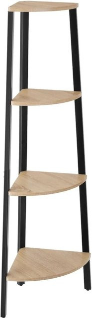 tectake Newbridge Eckregal im Industrial Style aus Holz und Stahl, Farbe Eiche Sonoma, B/T/H: 34 x 34 x 125 cm - Bild 2