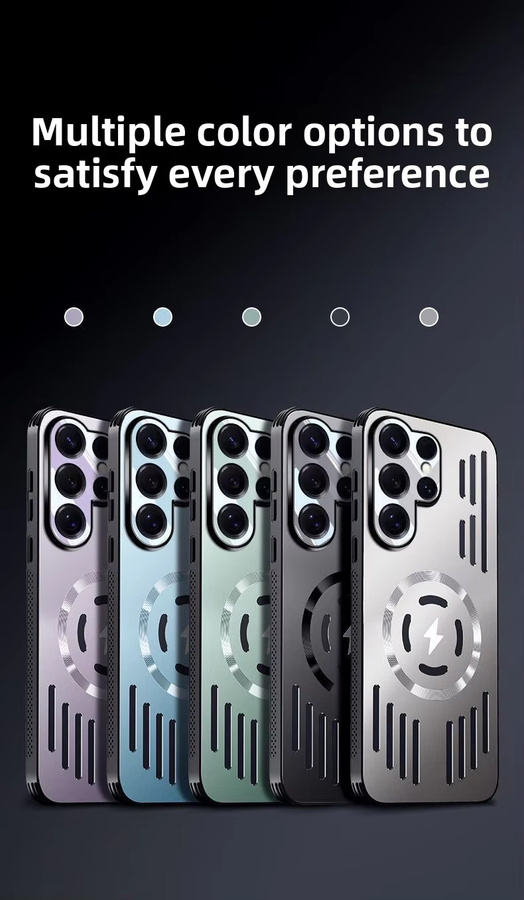 Magnetische Hartmetall Schutzhülle für Samsung Galaxy S26 Ultra und S25 Plus in Purple mit Wärmeableitung - Bild 1