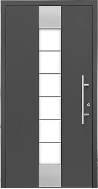 Splendoor Aluminium Sicherheitshaustür Moderno RC3 M310 Premium in Anthrazit mit Glaseinsatz, B/H: 110 x 210 cm, Anschlag Rechts - Bild 1