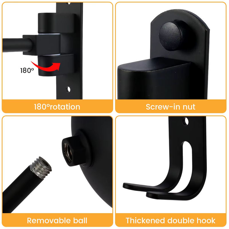Willstar Wandhalterung für Helme und Accessoires aus Metall, Rotationsaufhänger in Schwarz - Bild 2