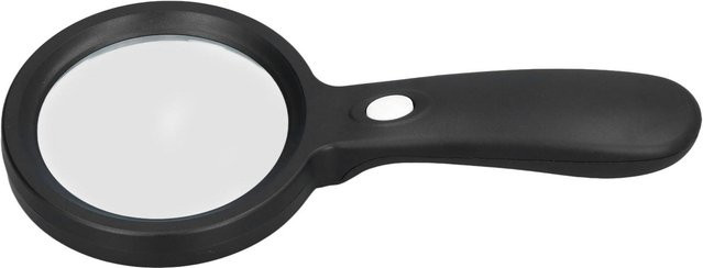 Handlupe 10x, mit LED-Beleuchtung, Schwarz, Rund - Bild 1