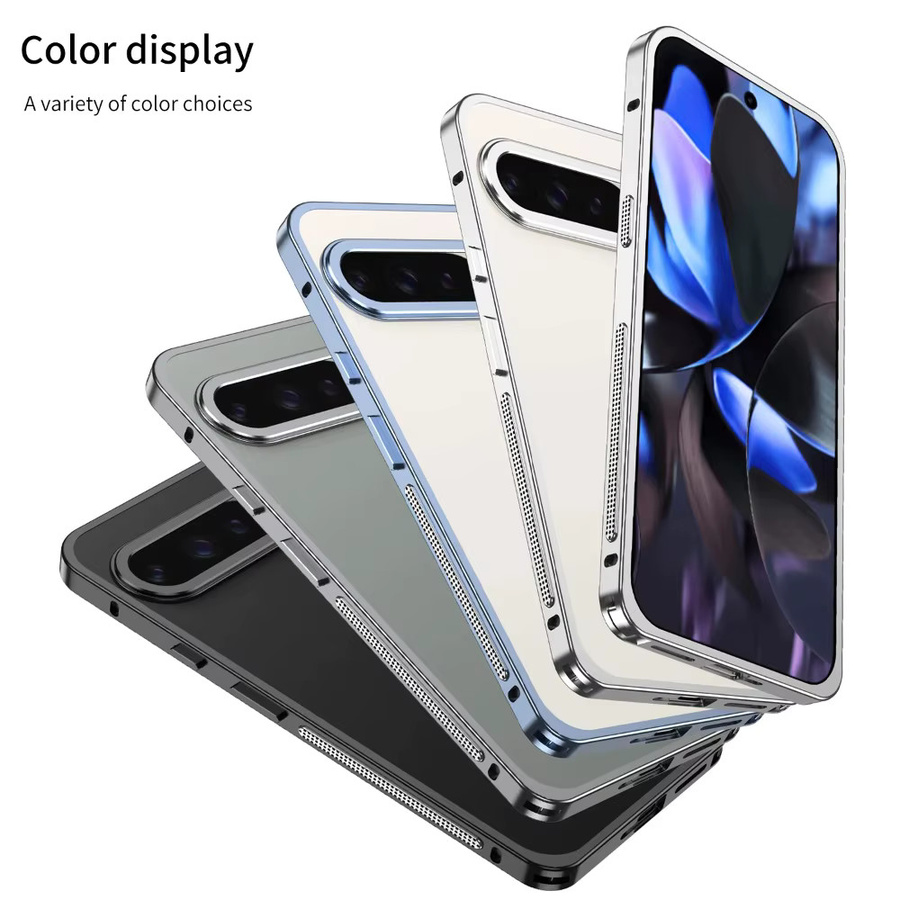Metall-Stoßfänger-Schutzhülle aus Aluminiumlegierung für Google Pixel 10, 9 und 8 Pro XL in Grau mit Wärmeableitung - Bild 3