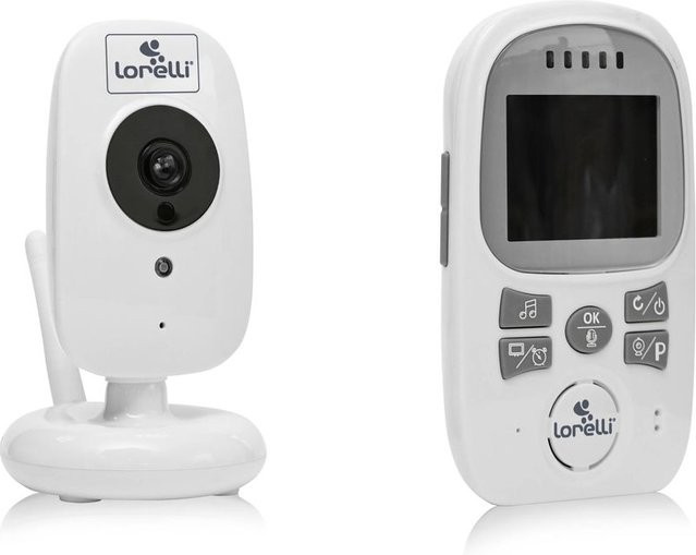 Lorelli Babyphone Safeness mit 2,4 Zoll LCD-Farbdisplay, Nachtsicht, Temperaturanzeige und Zwei-Wege-Audio in Weiß - Bild 1