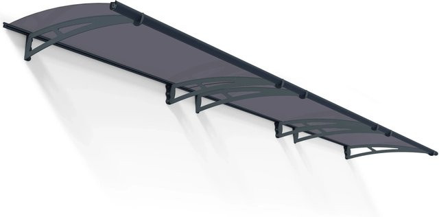 Canopia Aquila Vordach Solar Grau und Klar, B: 453,5 cm, H: 91,5 cm, T: 17,5 cm - Bild 1