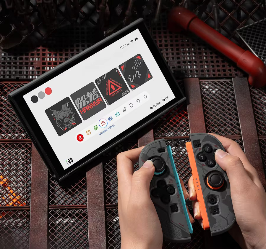 KomoKe Mecha Matte Schutzhülle für Nintendo Switch 2 und NS2 Joycon Controller in Grau - Bild 2