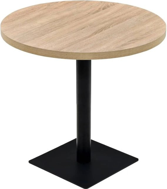 DELUKE Bistrotisch MARV Rund in Eichenoptik, Durchmesser: 80 cm, Höhe: 75 cm - Bild 1
