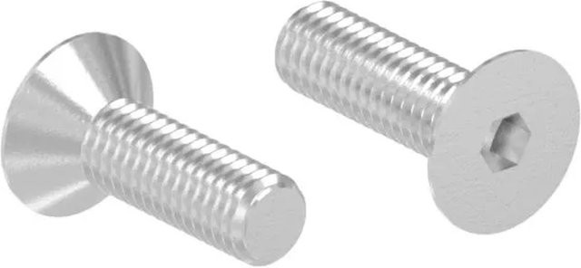 FeNau Senkkopfschraube aus Edelstahl V2A M5x16 mit Innensechskant nach ISO 10642 in Silber - Bild 1