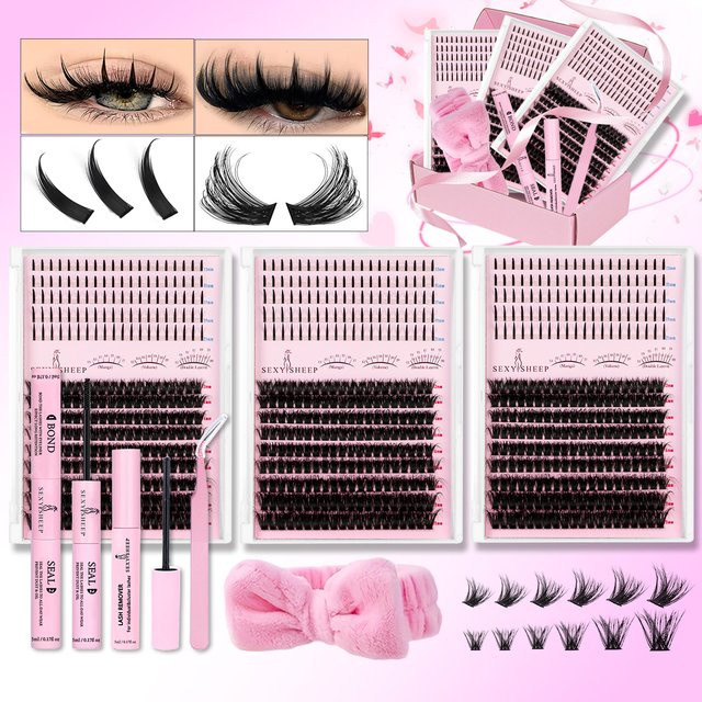 SEXYSHEEP Wimpern-Cluster-Set mit Spikes, Black, Unisex - Bild 1