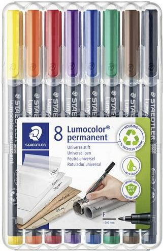 Staedtler Lumocolor F Permanent Marker 8er Set Multicolor - Bild 1