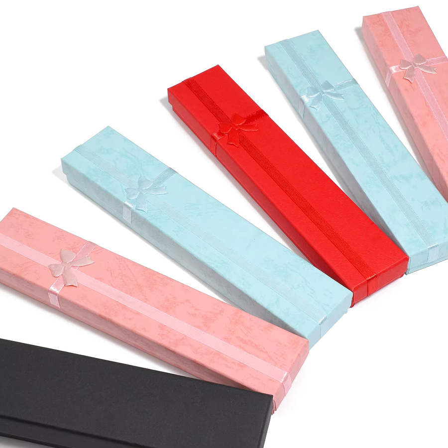 12er Set JILKOL Schmuckboxen mit Schleife in Pink aus Papier zur Aufbewahrung von Ohrringen, Halsketten und Schmuck - Bild 5