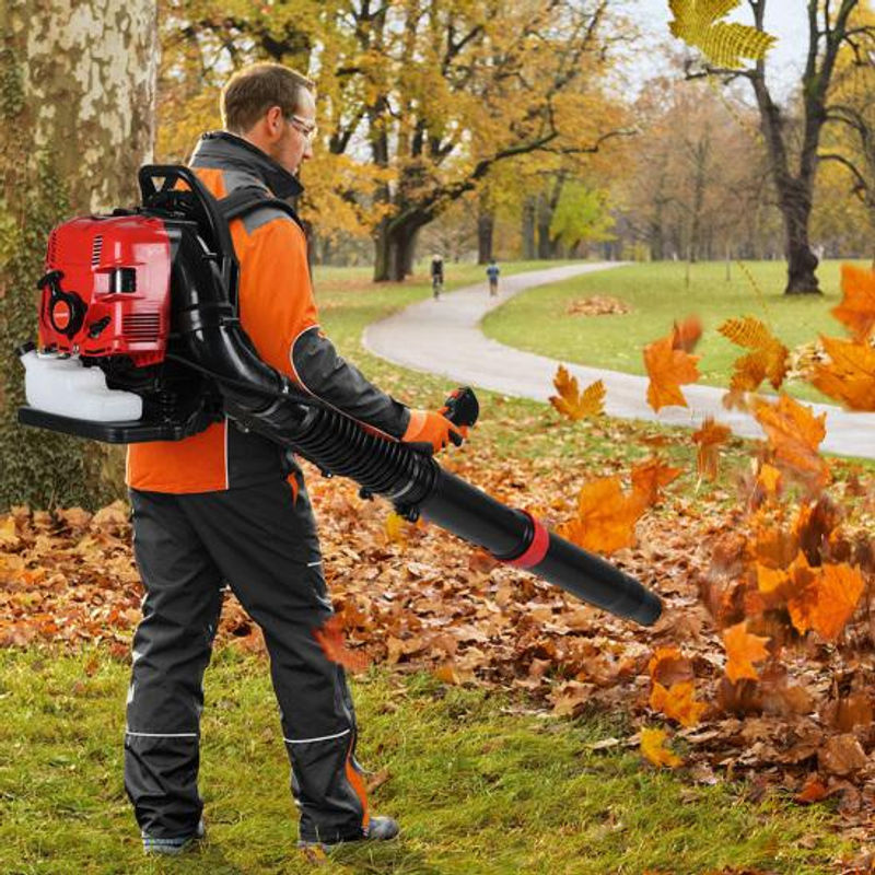 Frolada 4-Takt Rucksack-Benzin-Laubbläser und Schneegebläse in Rot mit 75,6 cm³, variable Geschwindigkeit und Tempomat - Bild 6