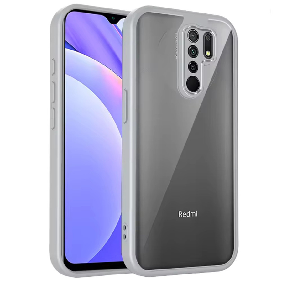 Xiaomi Redmi Note 8 Pro Handyhülle Stoßfeste Silikon-Schutzhülle mit Luftpolster und matter Rückseite in Transparent und Blau - Bild 1