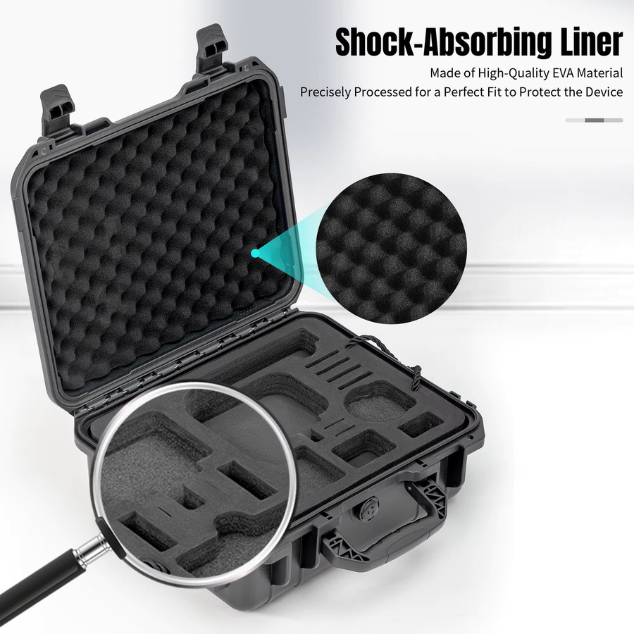 STARTRC Hartschalenkoffer für DJI Osmo Action 6 Kamera-Zubehör, wasserdichte Reisetasche in Schwarz - Bild 3