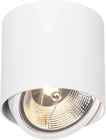 QAZQA Impact Aufbaustrahler Weiß, GU10, dimmbar, modernes Zylinder-Design aus Metall