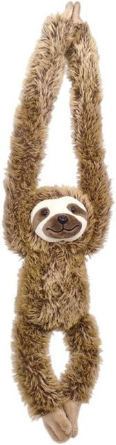 Binchi Fitness Langarm Faultier Plüschtier, Braun Grau, 50cm, ab 14 Jahre - Bild 1