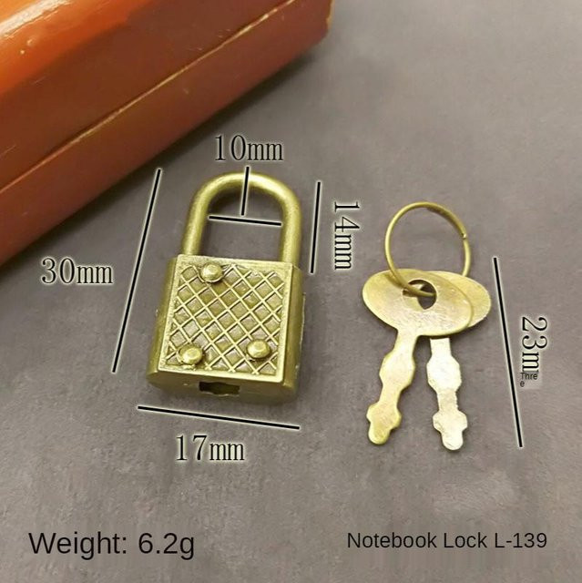 Mini-Retro-Vorhängeschloss aus Zinklegierung in Bronze für Notizblock, Tagebuch und kleines Gepäck - Bild 1