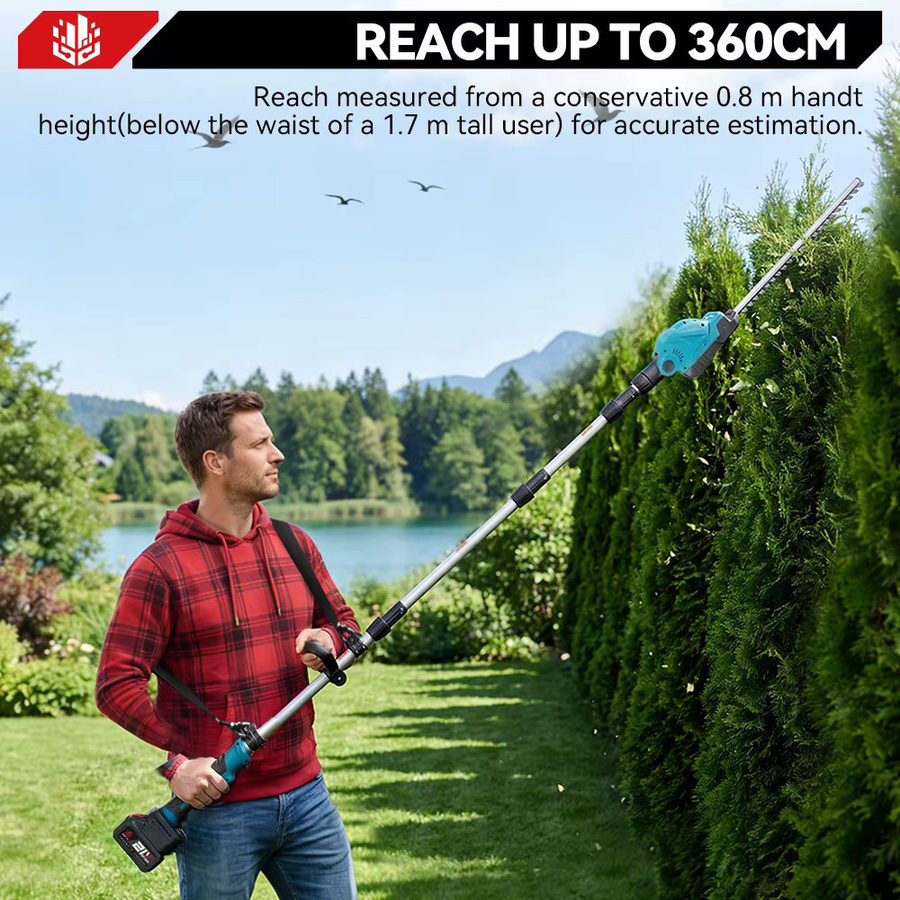 ONEVAN 2000W Elektrische Hochleistungs-Astschere in Blau, kabellos und kompatibel mit Makita LXT 18V Akku für Garten und Rasen - Bild 1