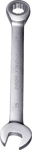 Kwb Doppel-Ringratschenschlüssel-Satz aus Chrom-Vanadium-Stahl in Silber, Schlüsselweite: 15 mm - Bild 1