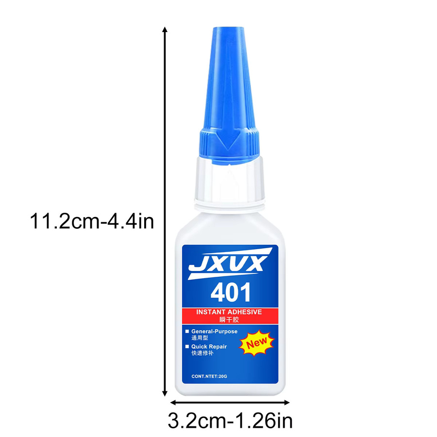 JXVX 401 Mehrzweck-Superkleber Cyanacrylat in Transparent, 20 g - Bild 6