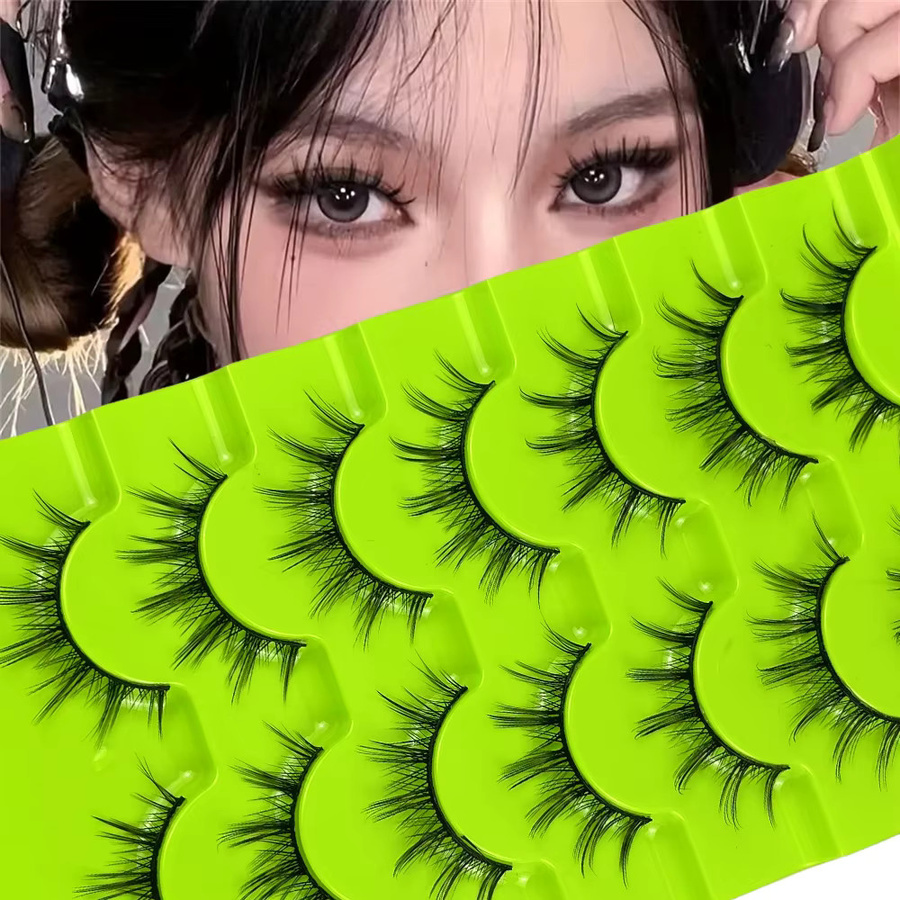 LIMEIKAI Künstliche Wimpern, 7 Paar, Manga Spiky Anime Style - Bild 4