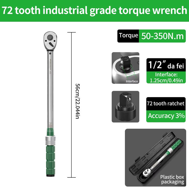 Baolian Hochpräziser Drehmomentschlüssel Set mit 1/4, 3/8 und 1/2 Zoll Quadratkopf, Messbereiche 2,5-30 Nm, 10-120 Nm und 50-350 Nm, Genauigkeit ±3 % - Bild 5