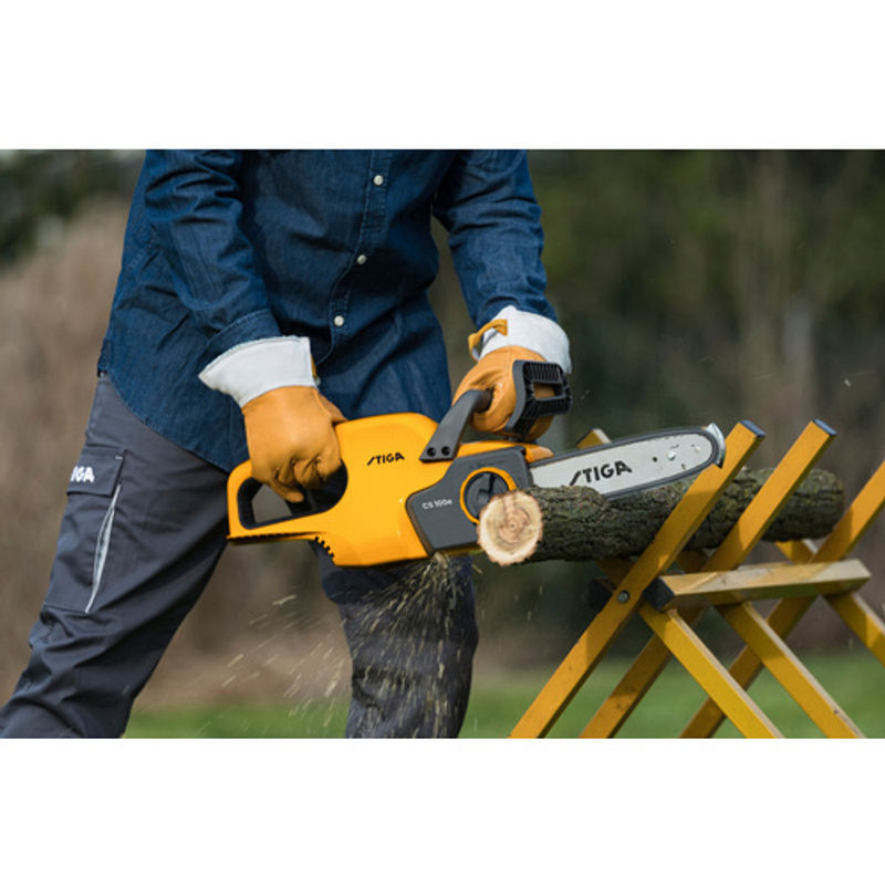 Stiga Akku-Kettensäge 100 in Gelb mit 4 Ah Akku und Ladegerät, 20 V, Schwertlänge: 25 cm - Bild 5