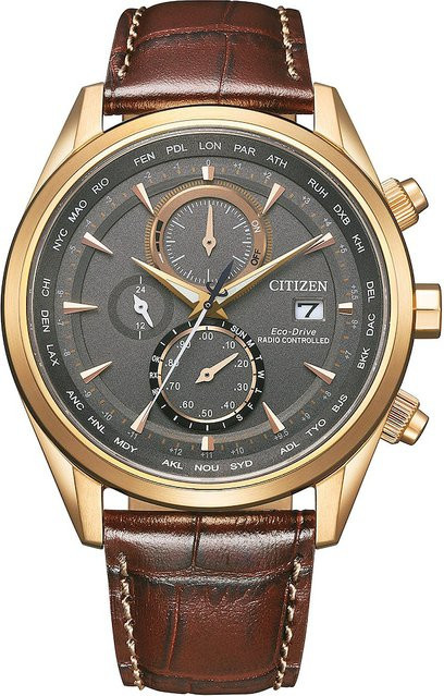 Citizen Chronograph, Solar, Edelstahl, Leder, 43 mm, Herren - Bild 1