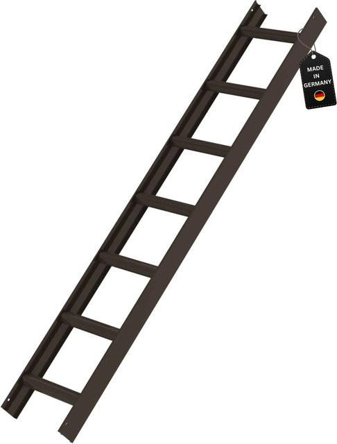 PROREGAL Dachleiter aus Aluminium in Braun mit 7 Sprossen - Bild 1