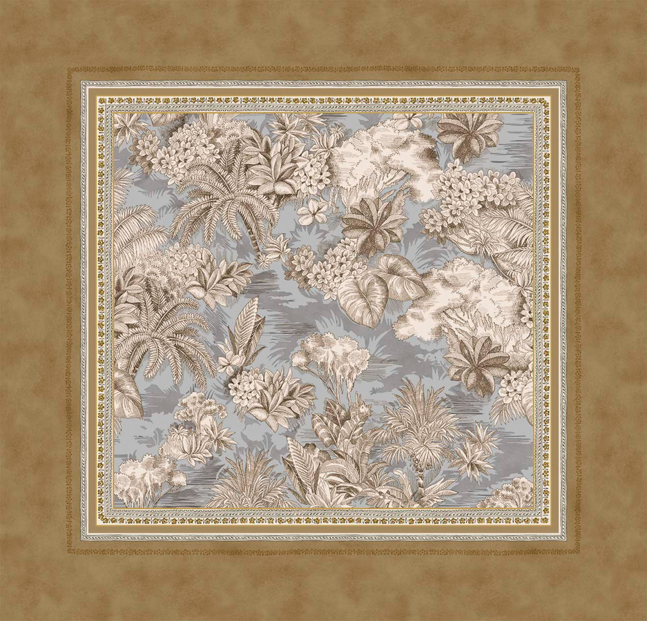 Bassetti Tischdecke Twill BOBOLI in Blau mit grafischem Muster aus Baumwolle - Bild 1