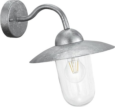 EGLO Außenwandleuchte MILTON in Silber, Stahl, E27, max. 60W, B/H: 24 x 31 cm - Bild 1