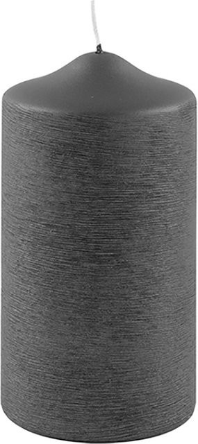 Fink Kerze CANDLE in Grau, Stumpenkerze aus Wachs, rund, Höhe: 15,0 cm, Durchmesser: 8,0 cm - Bild 1