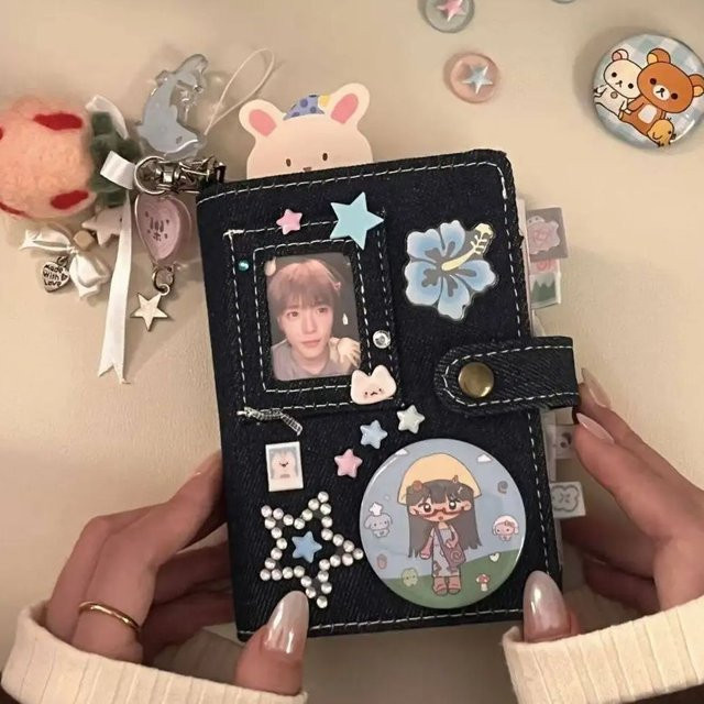 Retro Denim Blau M5 Notizbuch mit linierten Innenseiten aus japanischem Papier für Studenten und DIY-Schreibwaren - Bild 1