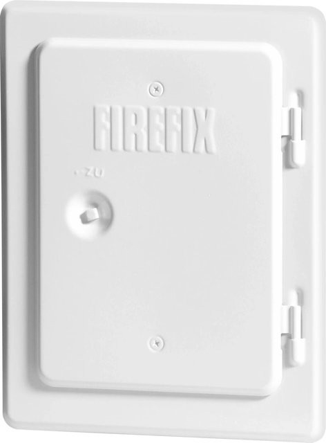 Firefix Kamintür Weiß pulverbeschichtet mit Edelstahl-Elementen - Bild 1