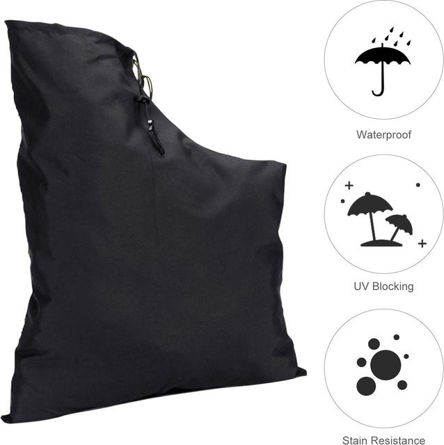 Laubsack mit Reißverschluss und Kordelzug von mfySpace in Schwarz aus Polyester für Laubbläser - Bild 1