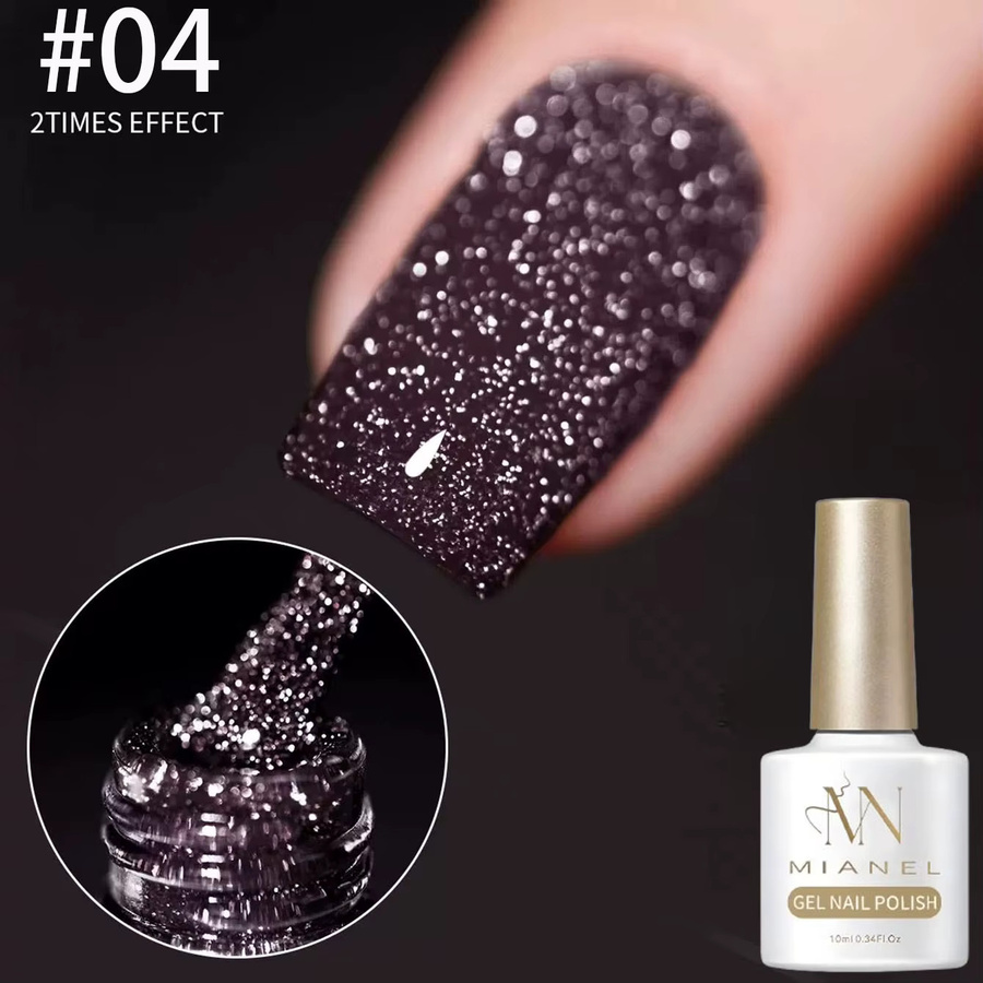MISS MIANEL Nagellack, Weißer Glitzer, Schimmernd, 10 ml - Bild 3