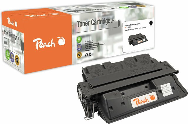 Peach HP 61 X Toner XL Schwarz (wiederaufbereitet) für HP LaserJet 4100, 4100 DTN, 4100 MFP und 4100 N - Bild 1