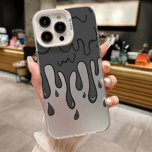 AKABEILA Graffiti Kunst Handyhülle aus weichem TPU für iPhone 11 bis 16 Pro Max, Mehrfarbig/Grau - Bild 1