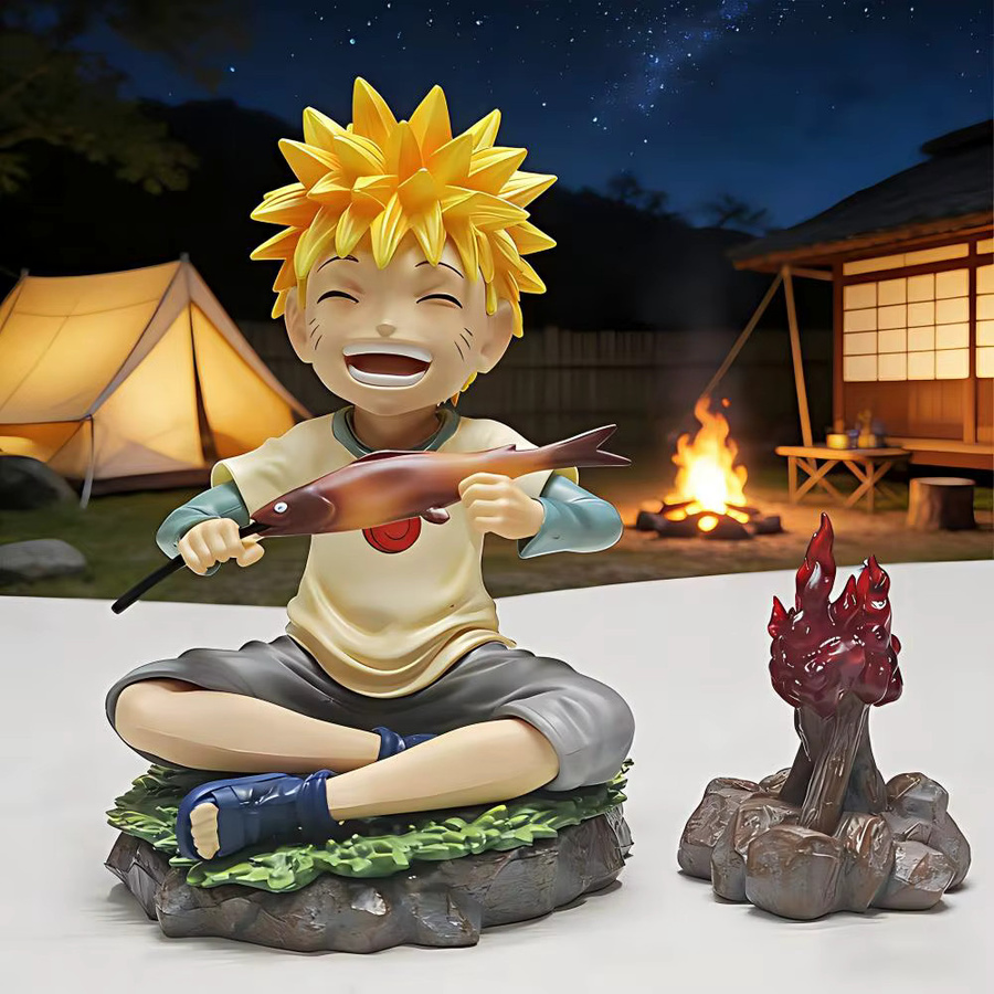 Bandai Naruto Kindheit Gegrillter Fisch Koi, Handmodell Ornament, Naruto Anime-Serie - Bild 2