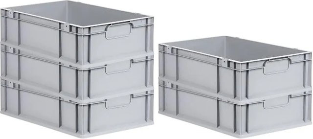 PROREGAL Spar Set 5x Eurobox Nextgen Economy Transportboxen Grau H x B x T: 17 x 40 x 60 cm - Bild 1