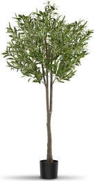 tectake Künstlicher Olivenbaum in Grün mit stabilem Kunststoff-Blumentopf - Bild 1