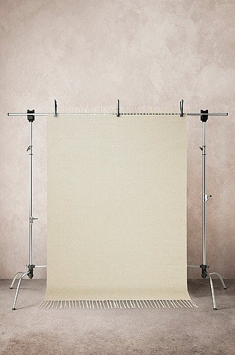 Jotex LONE Baumwollteppich in Weiß und Beige, rechteckig und rutschfest - Bild 1