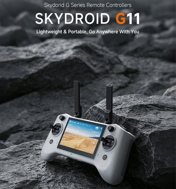 Skydroid G11 Fernbedienung mit 4,5-Zoll-Touchscreen, 20km Reichweite, integrierter Telemetrie und 2,4GHz/5,8GHz Dual-Frequenzband in Weiß - Bild 1