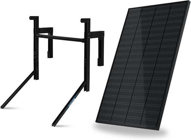 SUNSHARE RAY 200W Solarmodul Full Black inklusive Beton Balkon Halterung - Bild 1