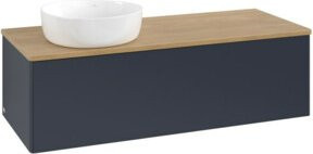 V&B Waschtischunterschrank Antao ohne Frontstruktur in Eiche Honig lackiert, B/T/H: 120 x 50 x 36 cm - Bild 1