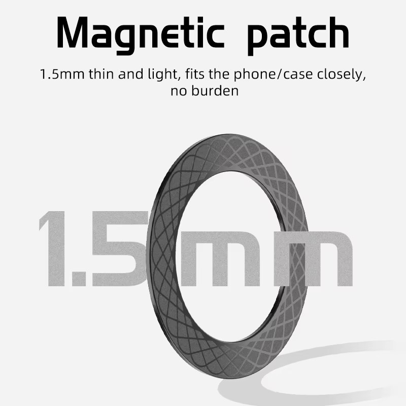 QGhappy Magnetische Halterfolie für MagSafe, Ultradünne Magnetplatten für iPhone und Samsung, Farbe: Weiß - Bild 4