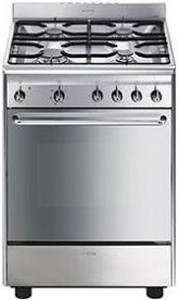 Smeg Gas-Kombi-Standherd SCD60EMX9 in Edelstahl/Cleansteel - Bild 1