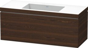 Duravit Waschtischunterschrank L-Cube c-bonded, wandhängend, Natur gebürstet, B/T: 120 x 48 cm - Bild 1